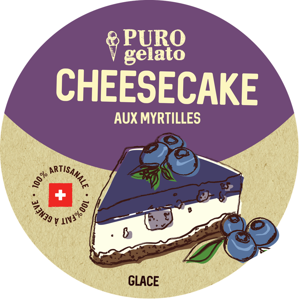 Cheesecake aux myrtilles 4x480ml. En gros.