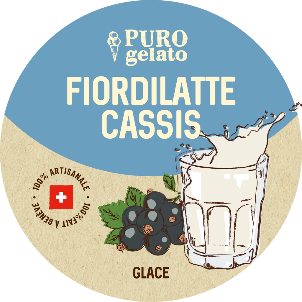Fiordilatte avec coulis de cassis 4x480ml. En gros.
