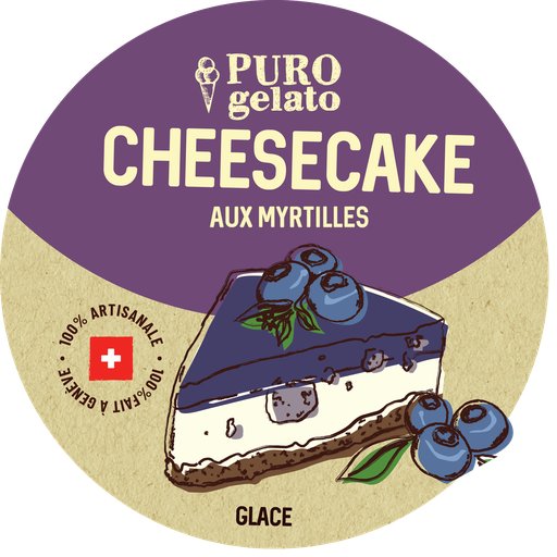 Cheesecake aux myrtilles 4x480ml. En gros.