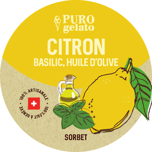Citron, basilic, huile d'olive 4x480ml. En gros.